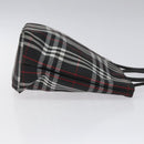 BURBERRY Nova Check Hand Bag Nylon Black Auth hk2393-3