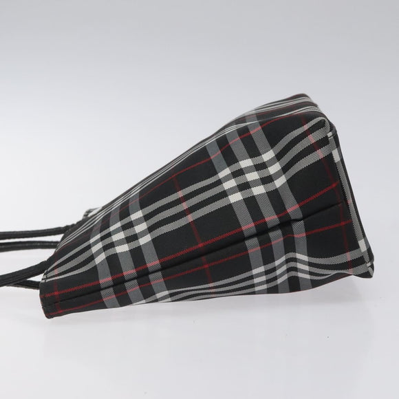 BURBERRY Nova Check Hand Bag Nylon Black Auth hk2393