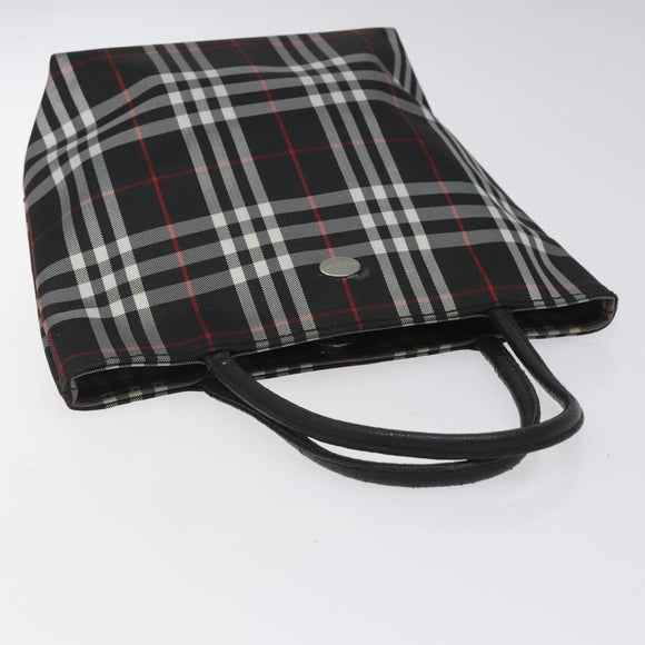 BURBERRY Nova Check Hand Bag Nylon Black Auth hk2393