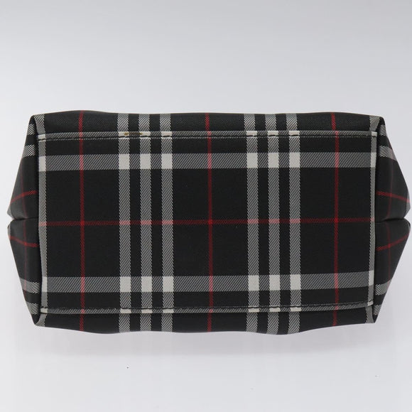 BURBERRY Nova Check Hand Bag Nylon Black Auth hk2393