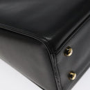 GIVENCHY Hand Bag Leather Black Auth hk2395-16