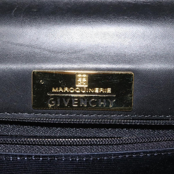 GIVENCHY Hand Bag Leather Black Auth hk2395