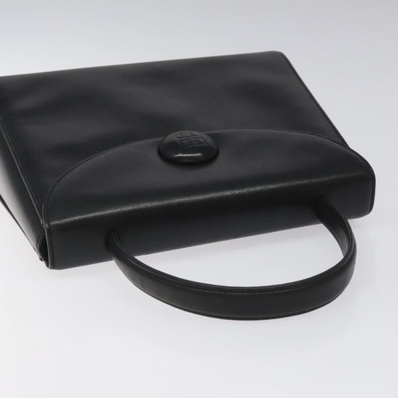 GIVENCHY Hand Bag Leather Black Auth hk2395