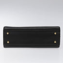 GIVENCHY Hand Bag Leather Black Auth hk2395-5