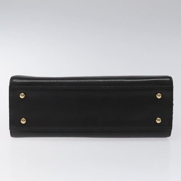 GIVENCHY Hand Bag Leather Black Auth hk2395