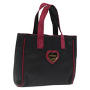 BVLGARI Hand Bag Leather Black Auth hk2396-1