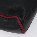 BVLGARI Hand Bag Leather Black Auth hk2396-16