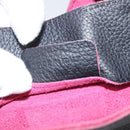 BVLGARI Hand Bag Leather Black Auth hk2396-19