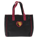 BVLGARI Hand Bag Leather Black Auth hk2396-2