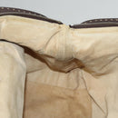 FENDI Celeria Hand Bag Leather Brown Silver Auth hk2399-18