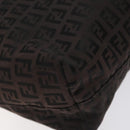 FENDI Zucchino Canvas Tote Bag Black Auth hk2404-16