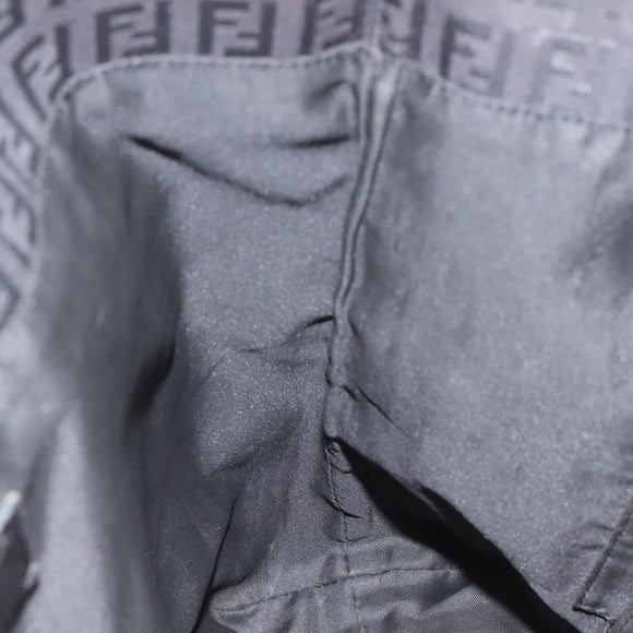 FENDI Zucchino Canvas Tote Bag Black Auth hk2404