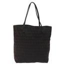 FENDI Zucchino Canvas Tote Bag Black Auth hk2404-2