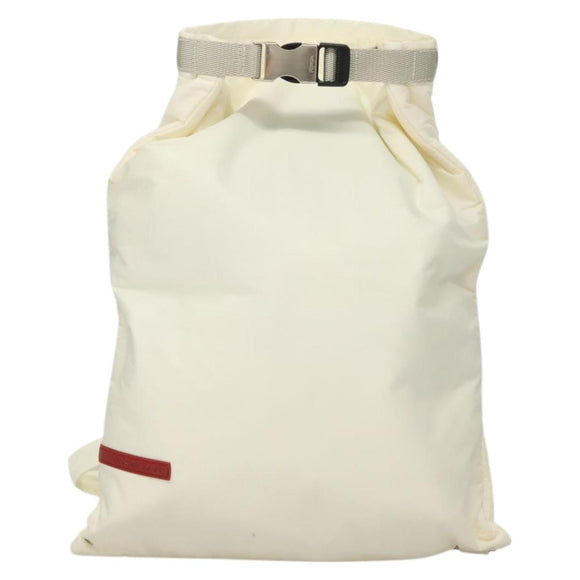 PRADA Sports Backpack Nylon White Auth hk2405