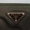 PRADA Tote Bag Nylon Khaki Gold Auth hk2406-17