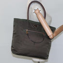 PRADA Tote Bag Nylon Khaki Gold Auth hk2406-24
