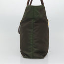 PRADA Tote Bag Nylon Khaki Gold Auth hk2406-4
