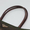 PRADA Tote Bag Nylon Khaki Gold Auth hk2406-8
