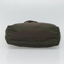 PRADA Tote Bag Nylon Khaki Gold Auth hk2406-5