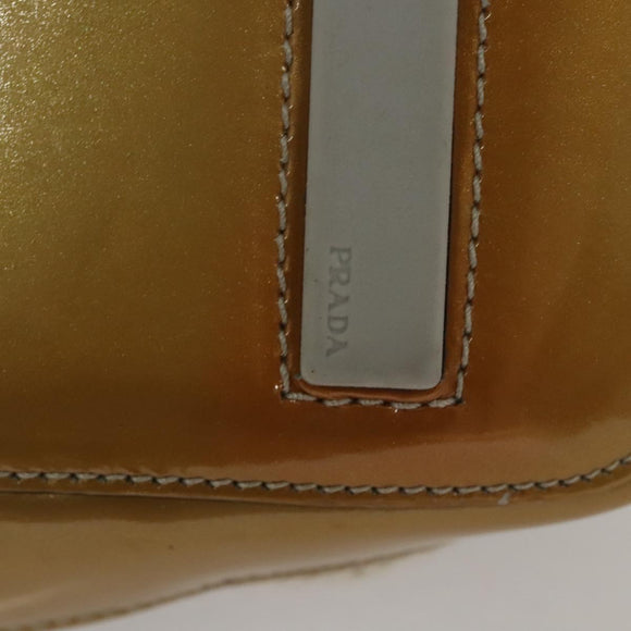 PRADA Shoulder Bag Nylon White Silver Auth hk2408