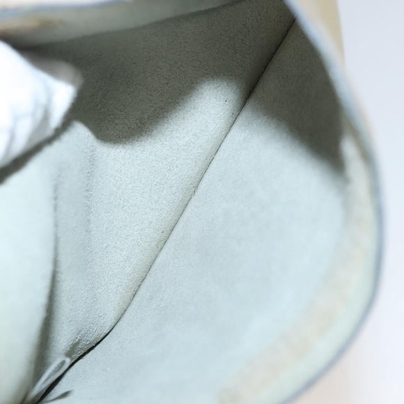 PRADA Shoulder Bag Nylon White Silver Auth hk2408