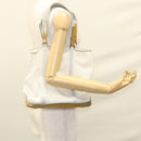 PRADA Shoulder Bag Nylon White Silver Auth hk2408-27