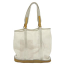 PRADA Shoulder Bag Nylon White Silver Auth hk2408-2