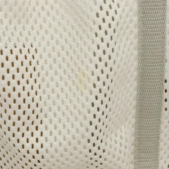 PRADA Shoulder Bag Nylon White Silver Auth hk2408