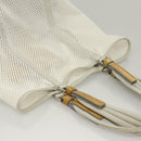 PRADA Shoulder Bag Nylon White Silver Auth hk2408-7