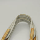 PRADA Shoulder Bag Nylon White Silver Auth hk2408-9