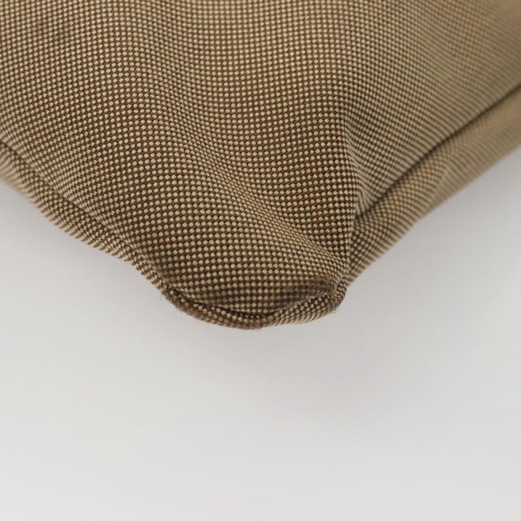 PRADA Shoulder Bag Canvas Beige Auth hk2410