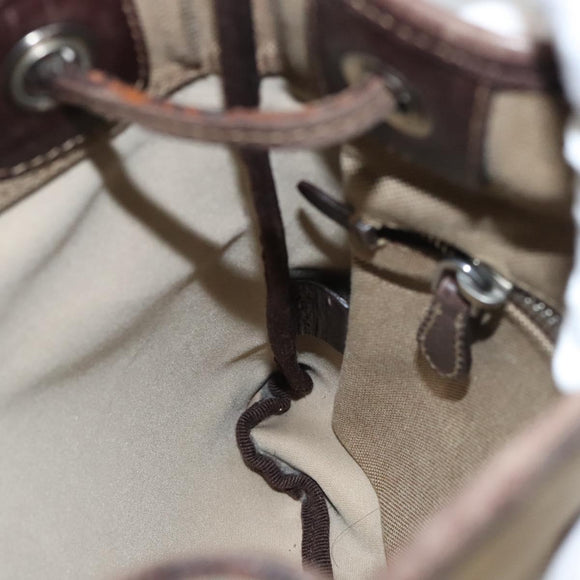 PRADA Shoulder Bag Canvas Beige Auth hk2410