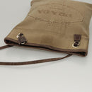 PRADA Shoulder Bag Canvas Beige Auth hk2410-6