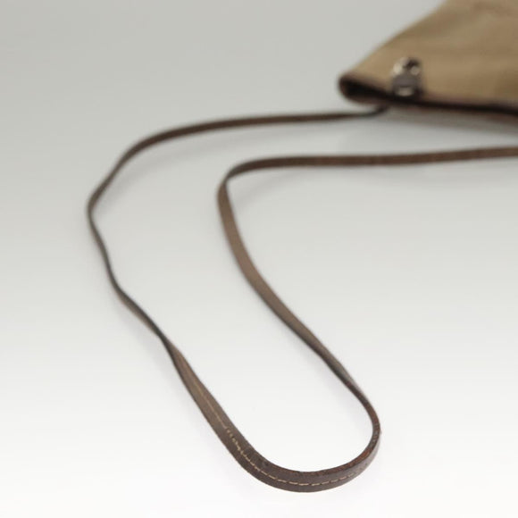 PRADA Shoulder Bag Canvas Beige Auth hk2410