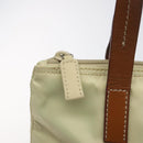 PRADA Hand Bag Nylon White Silver Auth hk2411-10