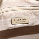 PRADA Hand Bag Nylon White Silver Auth hk2411-18