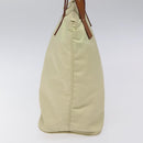 PRADA Hand Bag Nylon White Silver Auth hk2411-3