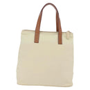 PRADA Hand Bag Nylon White Silver Auth hk2411-3