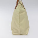 PRADA Hand Bag Nylon White Silver Auth hk2411-4