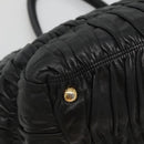PRADA Hand Bag Leather 2way Black Auth hk2413-16