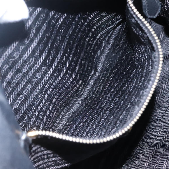 PRADA Hand Bag Leather 2way Black Auth hk2413