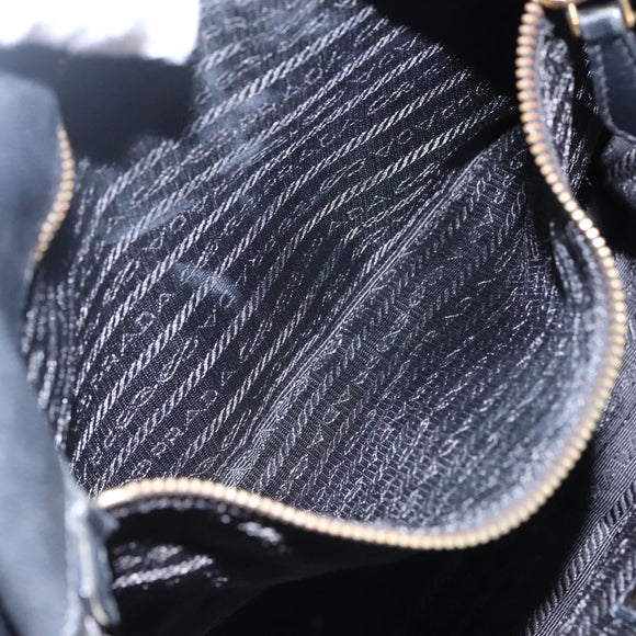 PRADA Hand Bag Leather 2way Black Auth hk2413