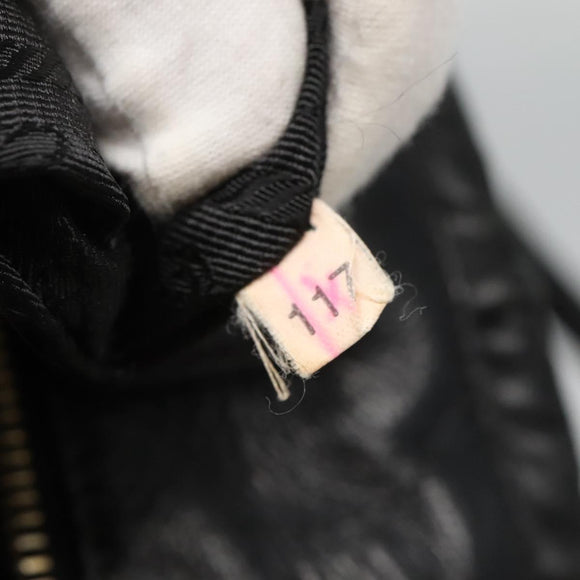 PRADA Hand Bag Leather 2way Black Auth hk2413