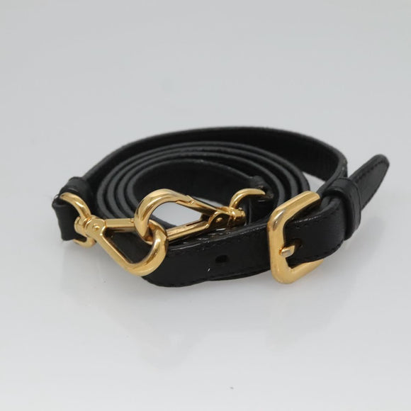 PRADA Hand Bag Leather 2way Black Auth hk2413