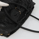 PRADA Hand Bag Leather 2way Black Auth hk2413-6