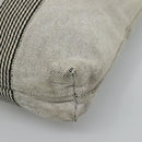 HERMES New Fourre Tout Cabas Tote Bag Canvas Gray Silver Auth hk2416-10