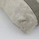 HERMES New Fourre Tout Cabas Tote Bag Canvas Gray Silver Auth hk2416-11