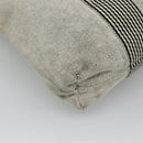 HERMES New Fourre Tout Cabas Tote Bag Canvas Gray Silver Auth hk2416-13