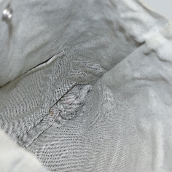 HERMES New Fourre Tout Cabas Tote Bag Canvas Gray Silver Auth hk2416