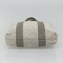 HERMES New Fourre Tout Cabas Tote Bag Canvas Gray Silver Auth hk2416-9